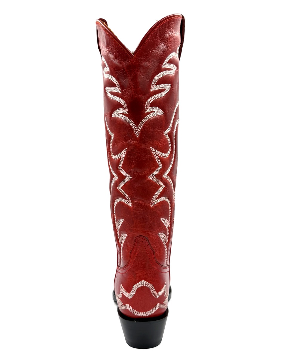 Bota cowboy abajo de la rodilla danny de piel para mujer 2