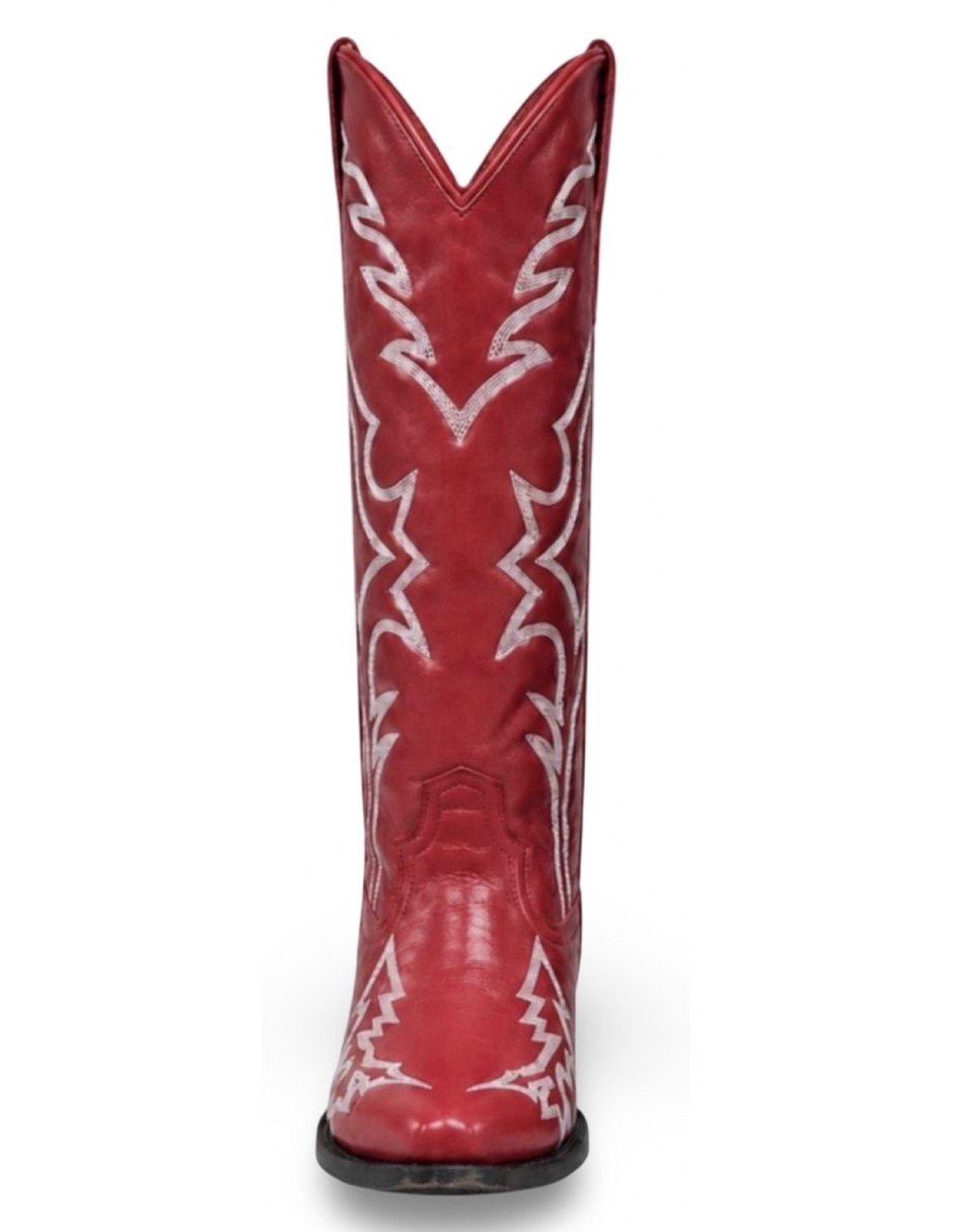 Bota cowboy abajo de la rodilla danny de piel para mujer 4