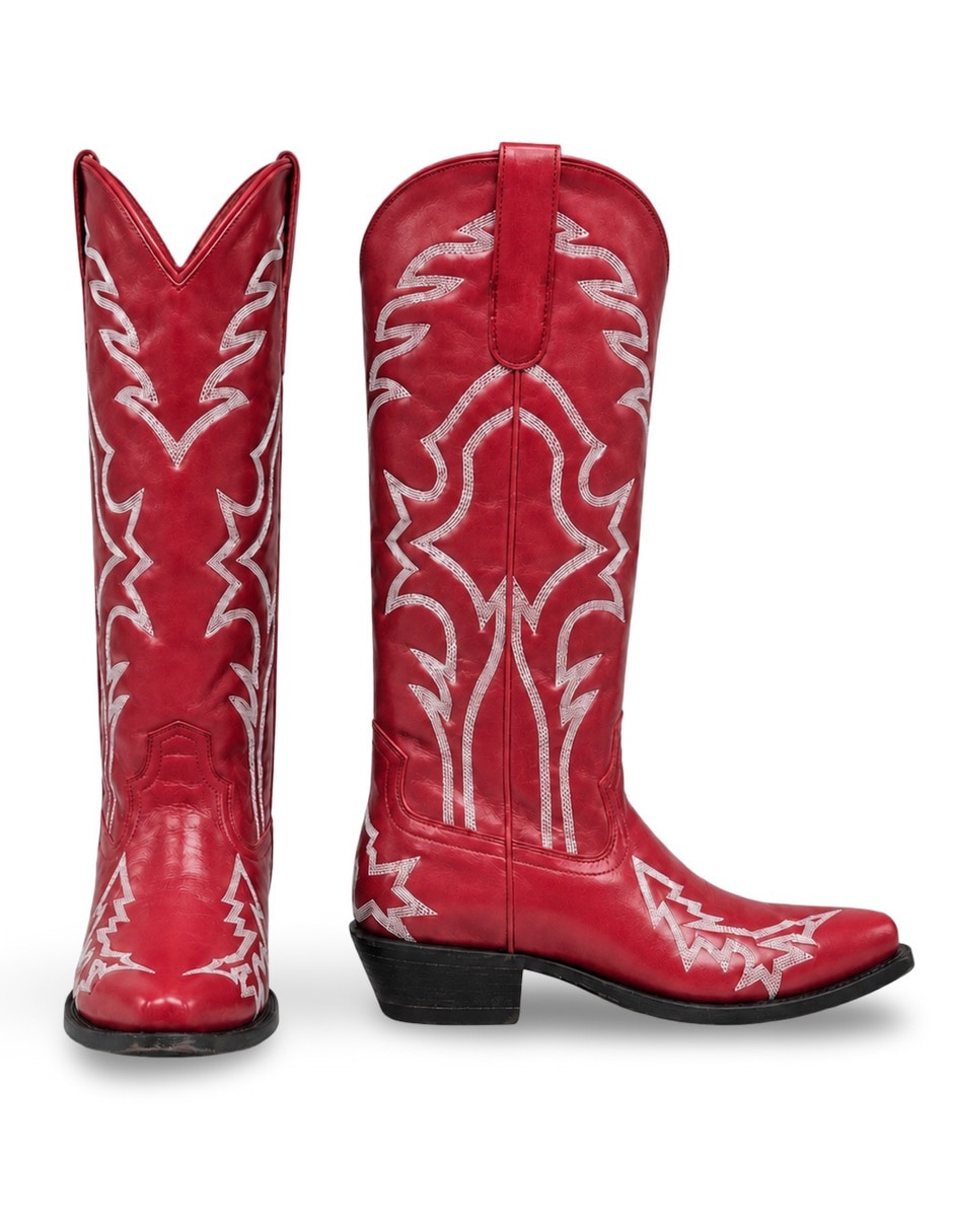 Bota cowboy abajo de la rodilla danny de piel para mujer 5