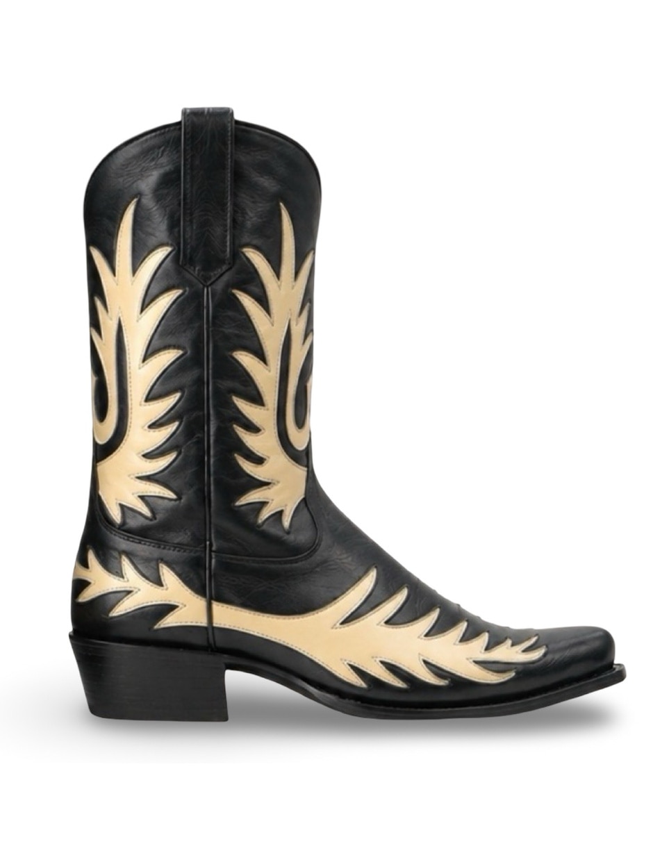 Bota cowboy media pierna allison de piel para mujer Bota cowboy media pierna allison de piel para mujer