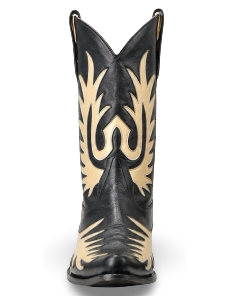 Bota cowboy media pierna allison de piel para mujer 4