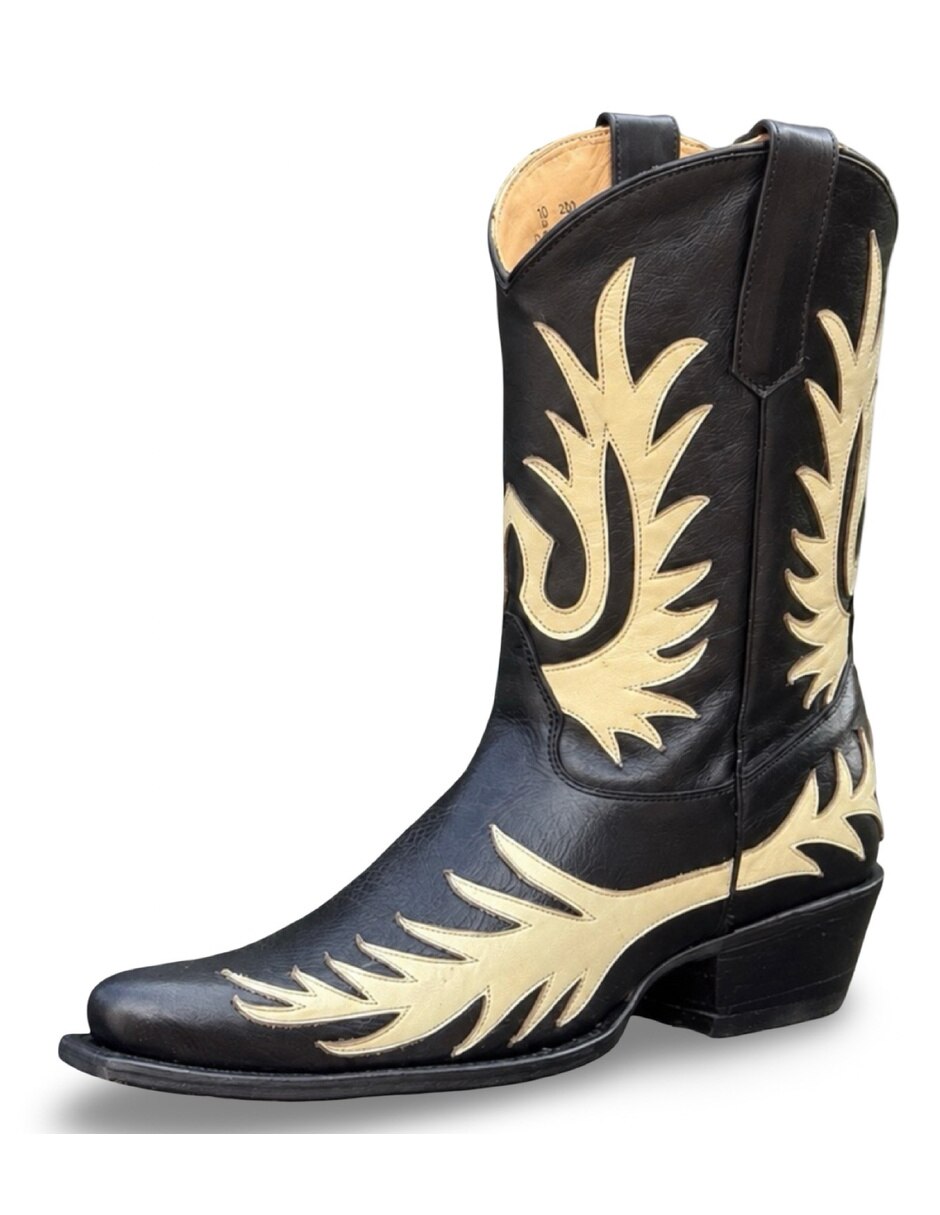Bota cowboy media pierna allison de piel para mujer 5