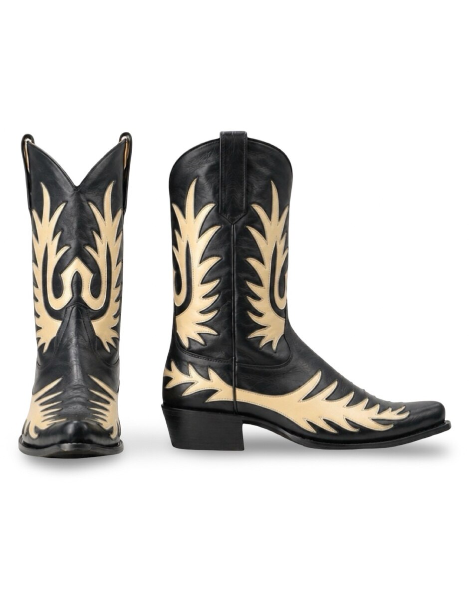 Bota cowboy media pierna allison de piel para mujer 6