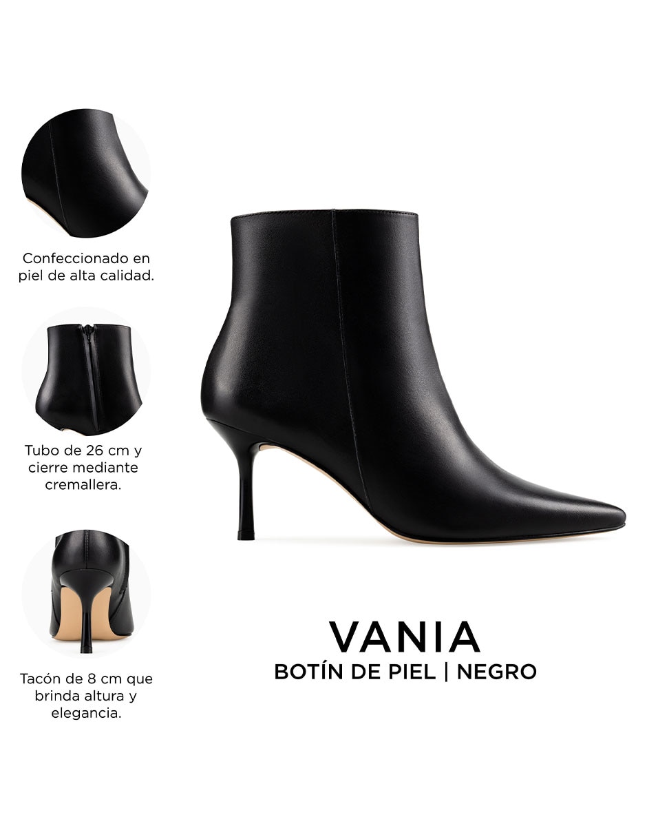 Botín al tobillo de piel para mujer 6