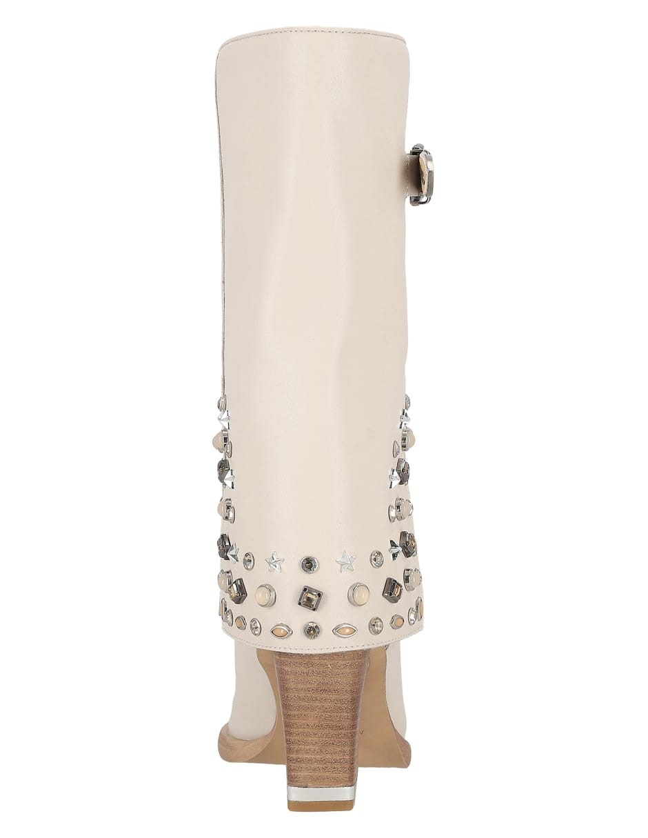 Bota media pierna de piel para mujer 5