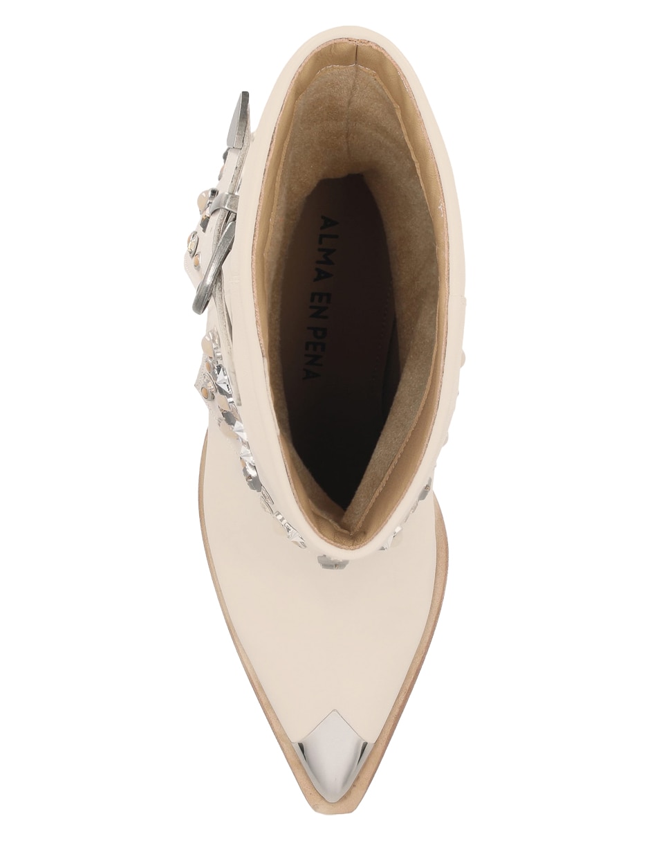 Bota media pierna de piel para mujer 8