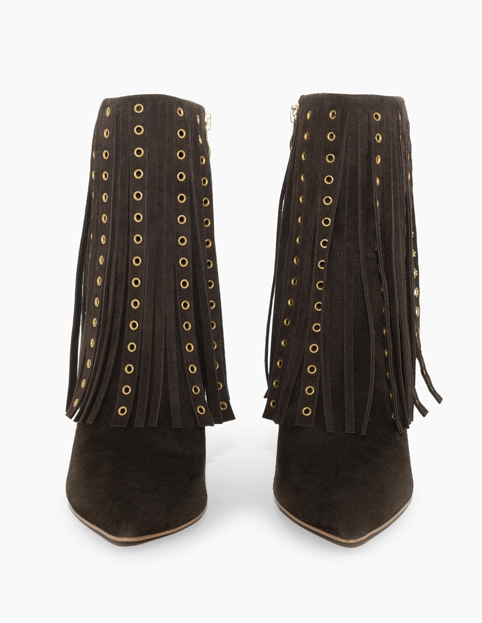 Botín arriba del tobillo Boho Chic de piel para mujer 3