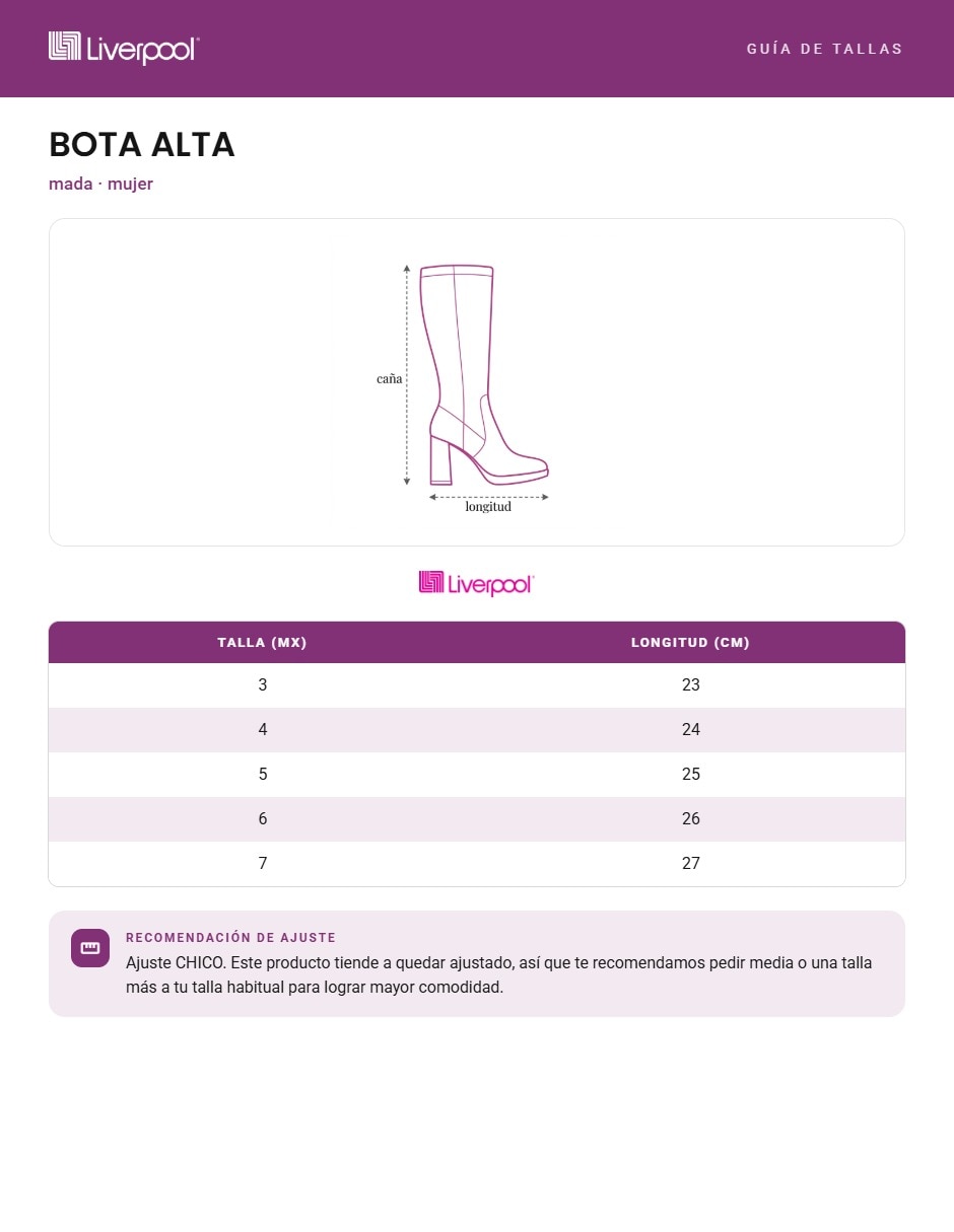 Bota Abajo de la rodilla OTOÑO INVIERNO 2026 de Sintético para mujer 3
