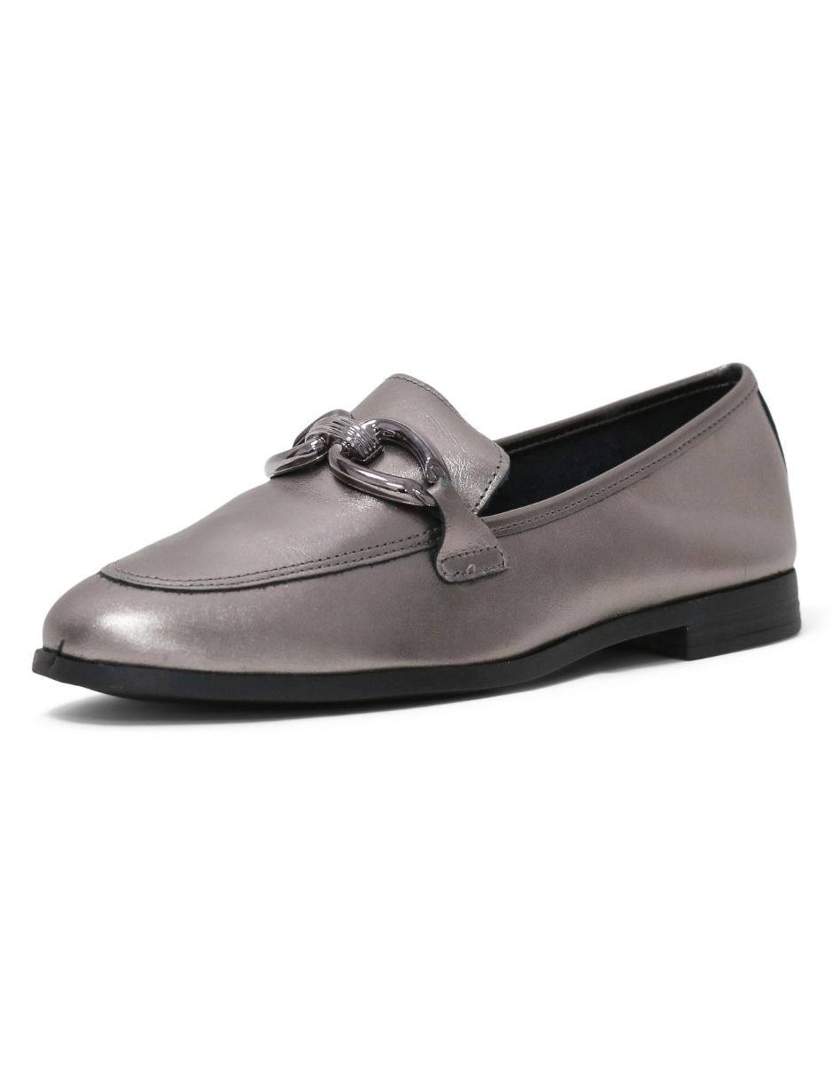 Mocasín glow de piel para mujer 6