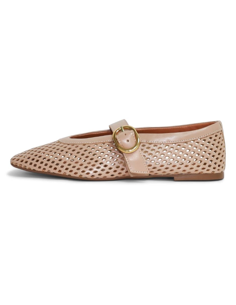 Balerina de piel para mujer