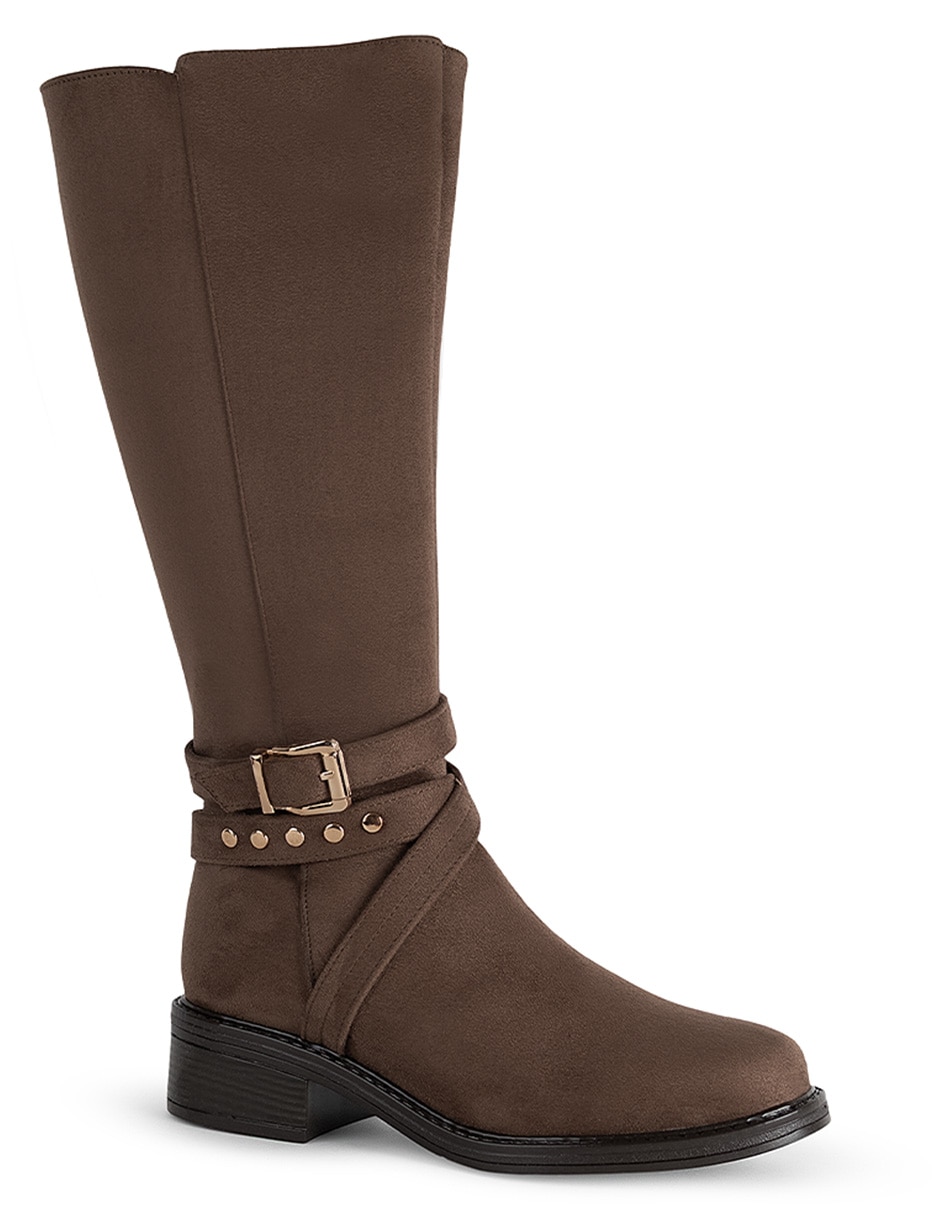 Bota Abajo de la rodilla 6020-340-B de Gamuza para mujer 2