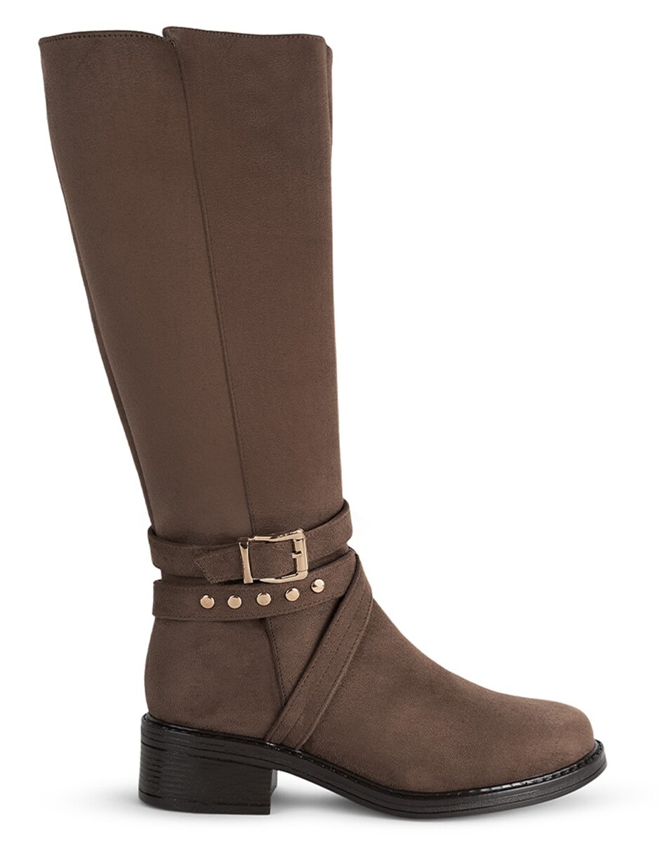 Bota Abajo de la rodilla 6020-340-B de Gamuza para mujer 6