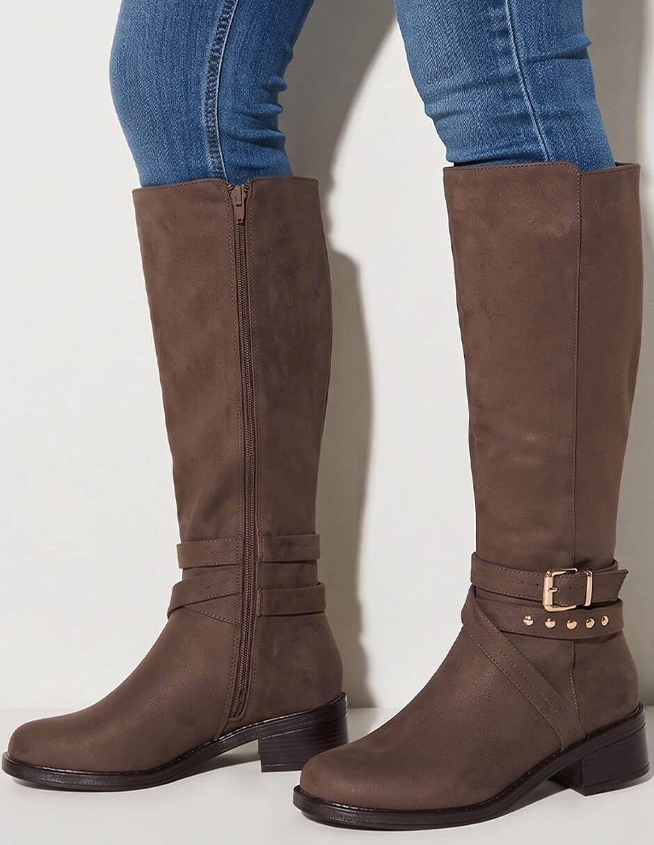 Bota Abajo de la rodilla 6020-340-B de Gamuza para mujer 7