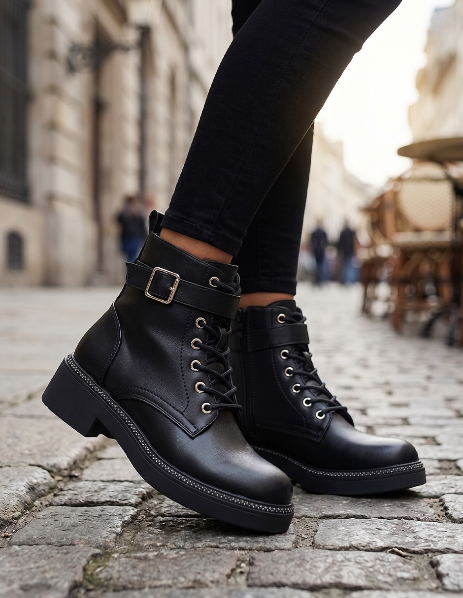 Bota Arriba del tobillo Trendy de Sintético para mujer Bota Arriba del tobillo Trendy de Sintético para mujer