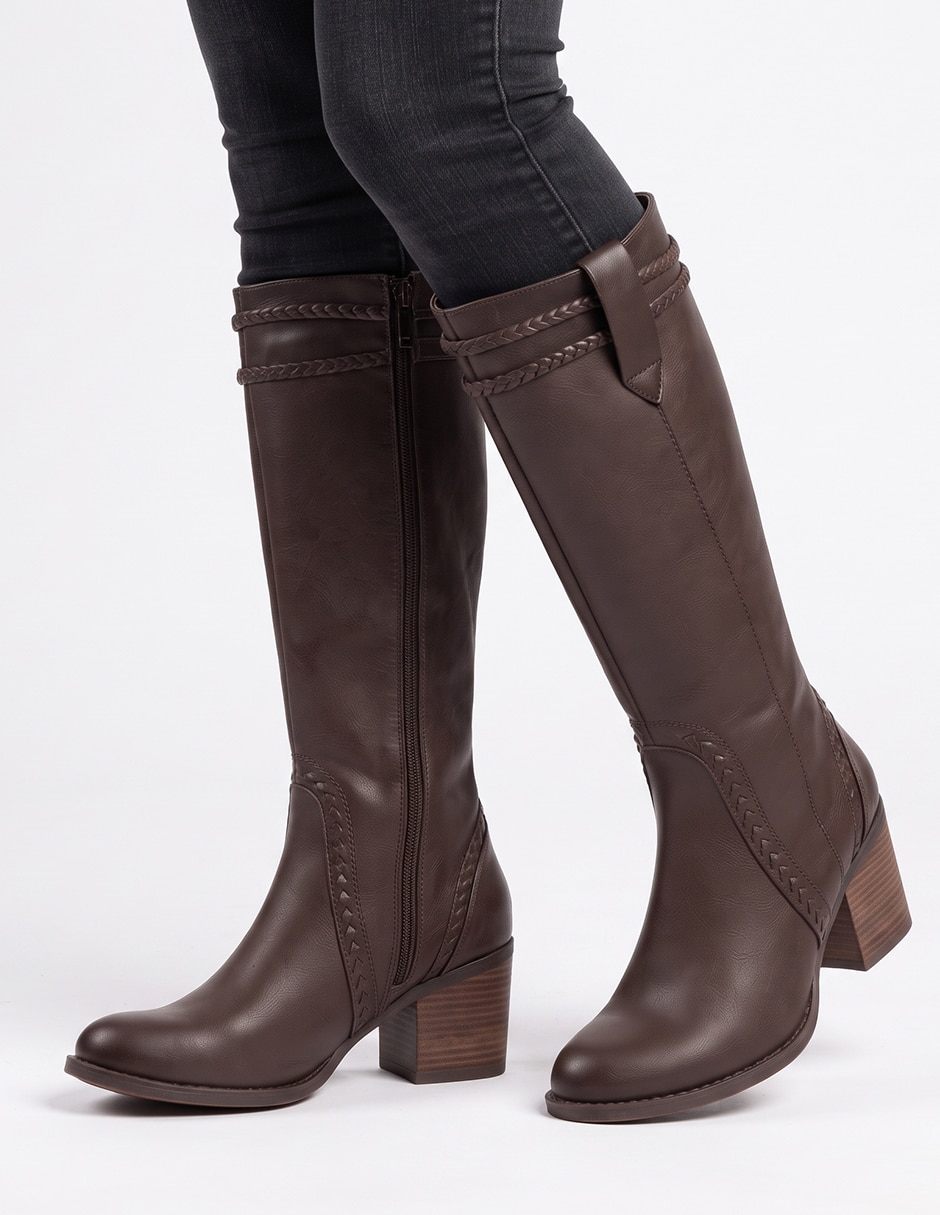 Bota cowboy Rodilla Botas Vaqueras de Sintético para mujer 10