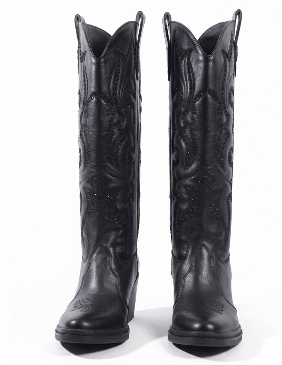 Bota cowboy rodilla botas western para mujer 8