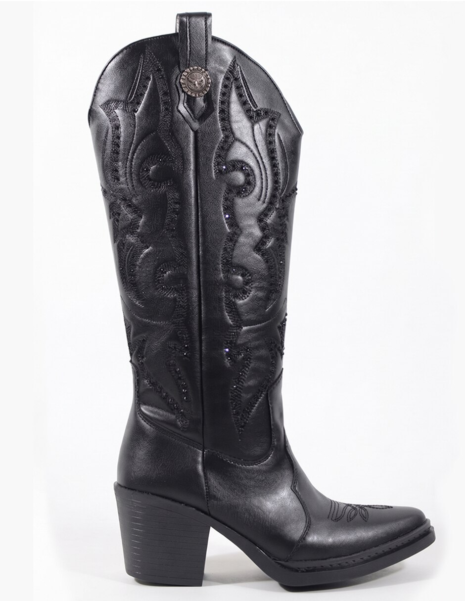 Bota cowboy rodilla botas western para mujer 9