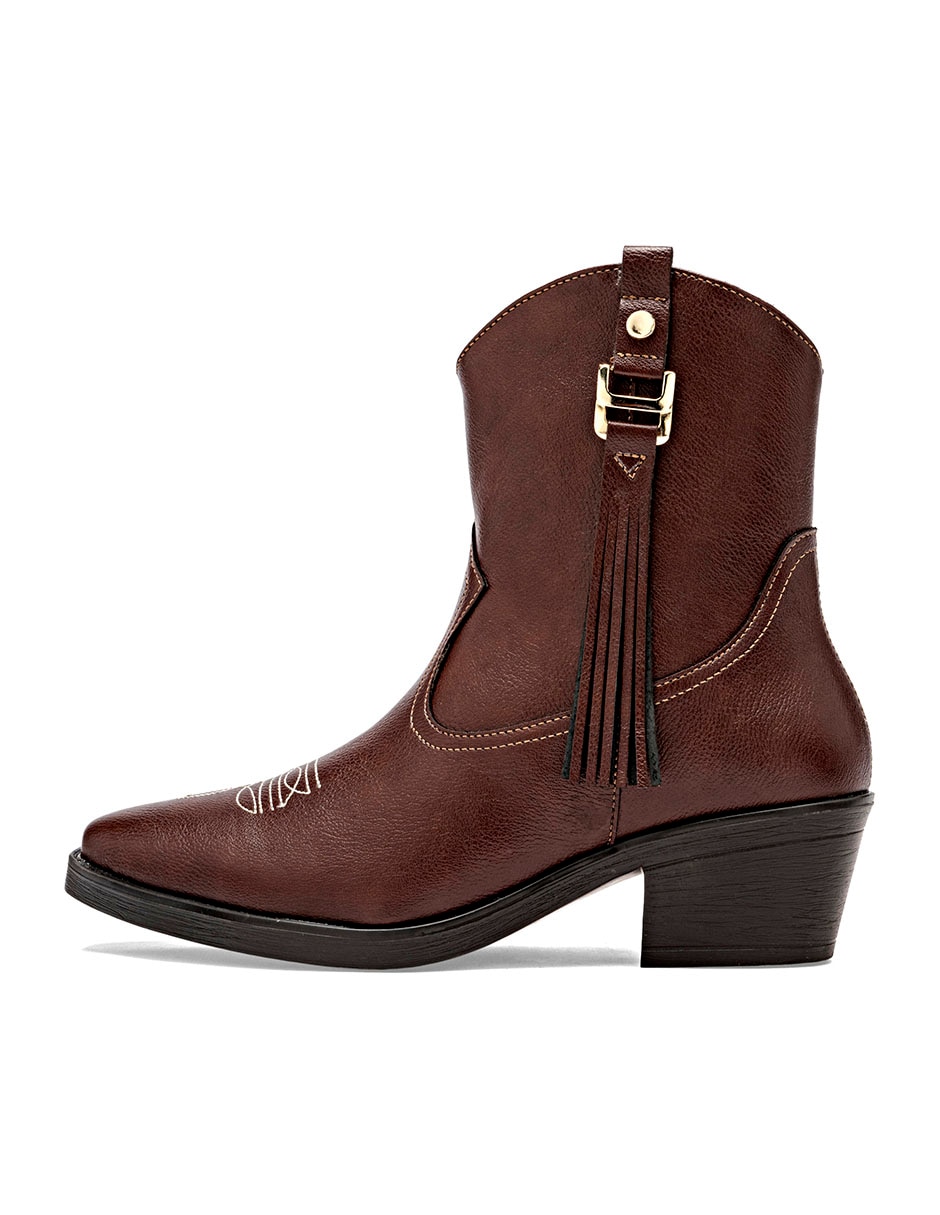 Bota cowboy Arriba del tobillo de Sintético para mujer