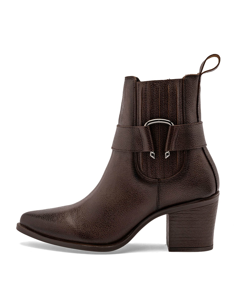 Bota cowboy Arriba del tobillo de Piel para mujer