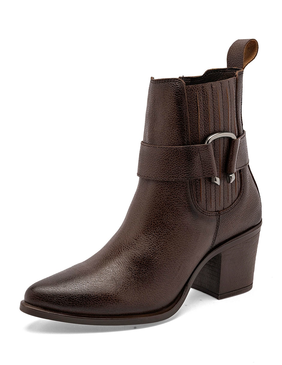 Bota cowboy Arriba del tobillo de Piel para mujer 2