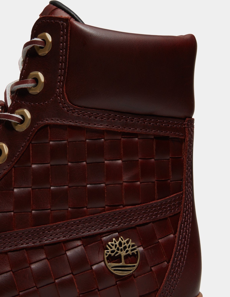 Bota Arriba del tobillo Botas de plataforma tejidas Stone Street de 6 pulgadas para Mujer Vino TB0A5VWZ01W de Piel para mujer 7