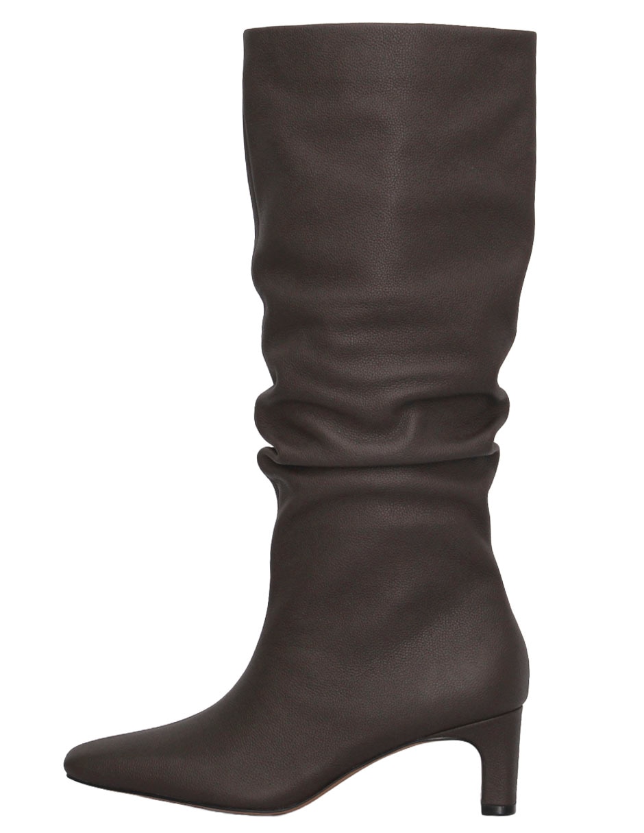 Bota abajo de la rodilla de piel para mujer Bota abajo de la rodilla de piel para mujer