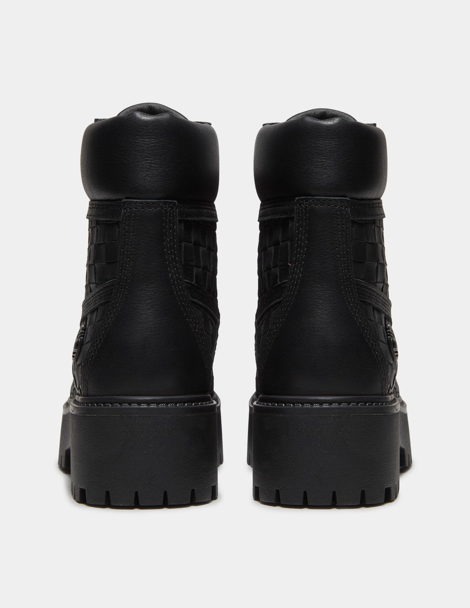 Bota Arriba del tobillo Botas de plataforma tejidas Stone Street de 6 pulgadas para Mujer Negro TB0A5VWZ01V de Piel para mujer 5