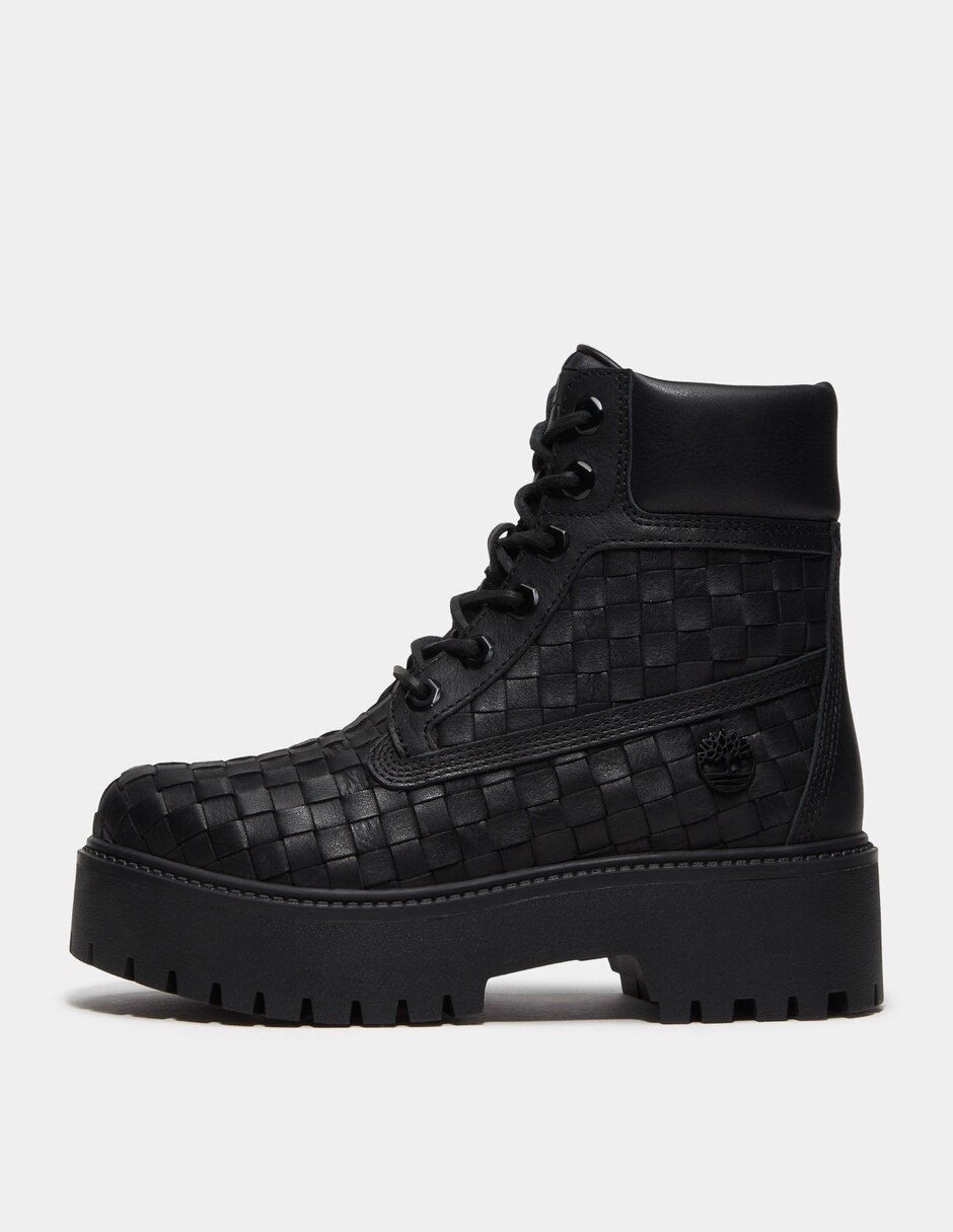 Bota Arriba del tobillo Botas de plataforma tejidas Stone Street de 6 pulgadas para Mujer Negro TB0A5VWZ01V de Piel para mujer 8