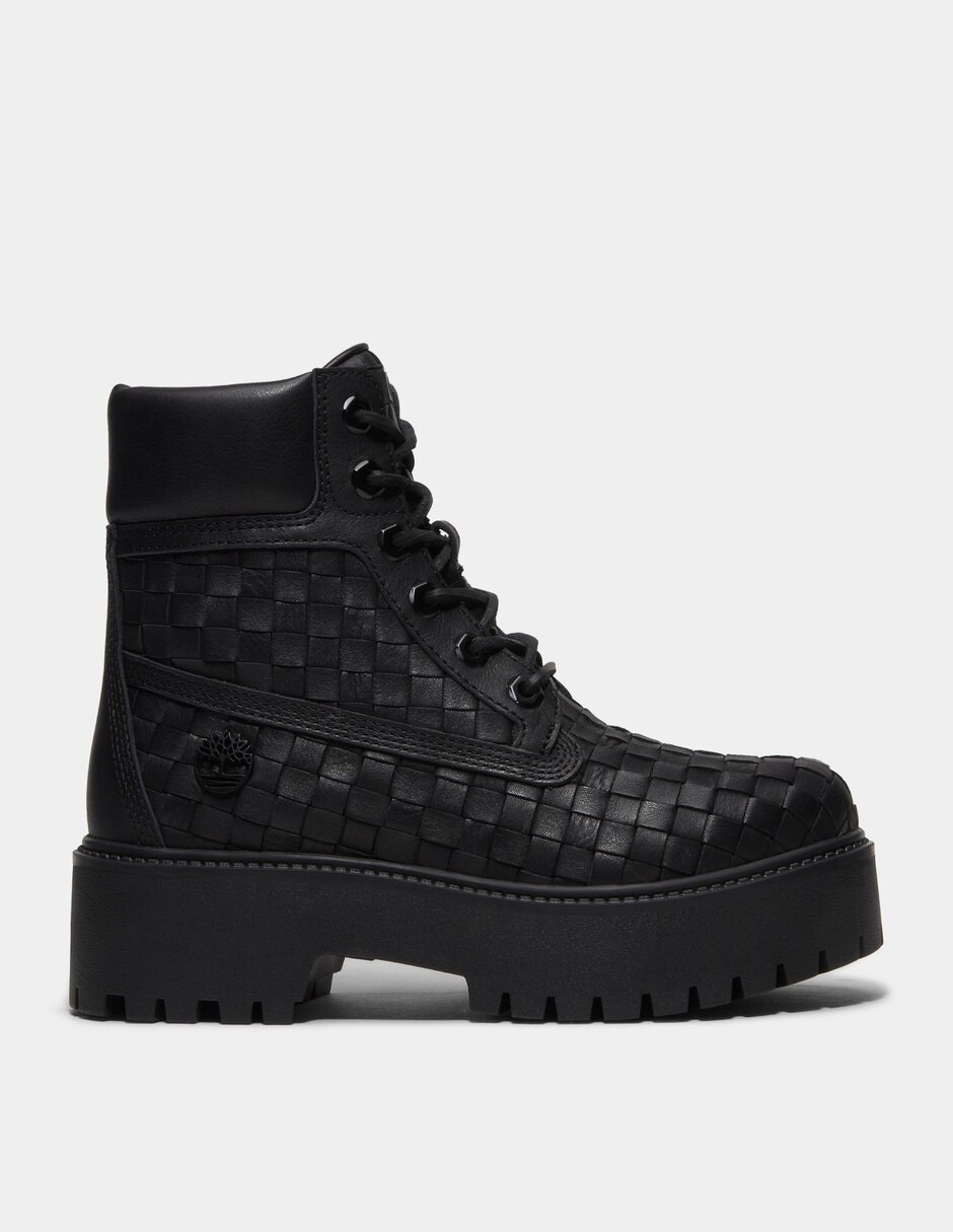 Bota arriba del tobillo stone street de piel para mujer