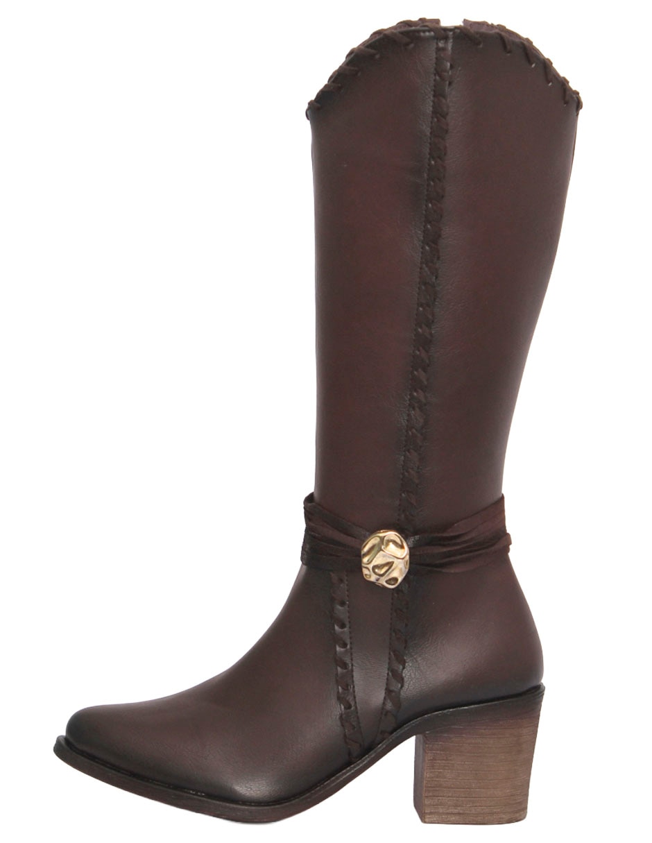 Bota cowboy abajo de la rodilla de piel para mujer Bota cowboy abajo de la rodilla de piel para mujer