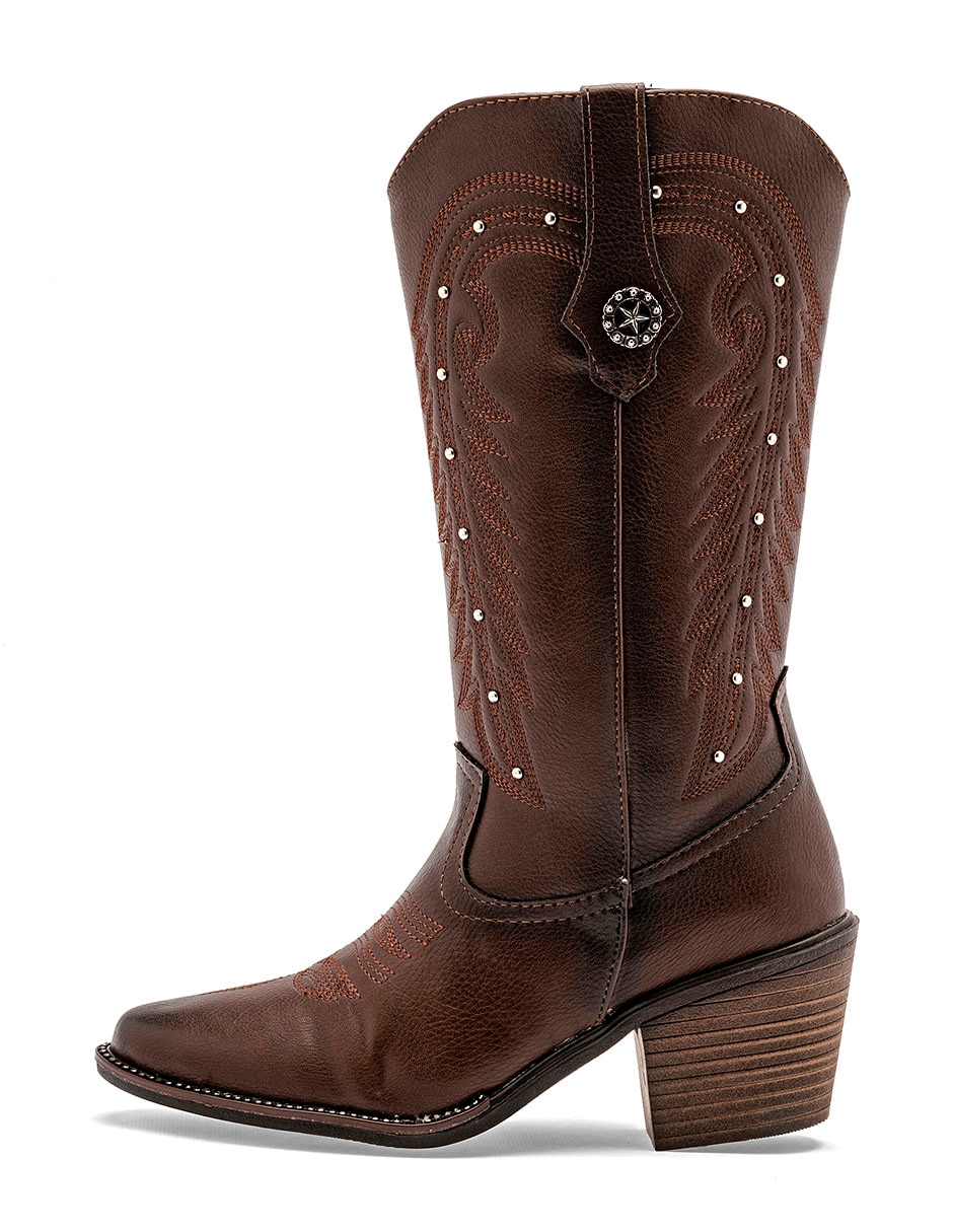 Bota cowboy Media pierna de Sintético para mujer Bota cowboy Media pierna de Sintético para mujer