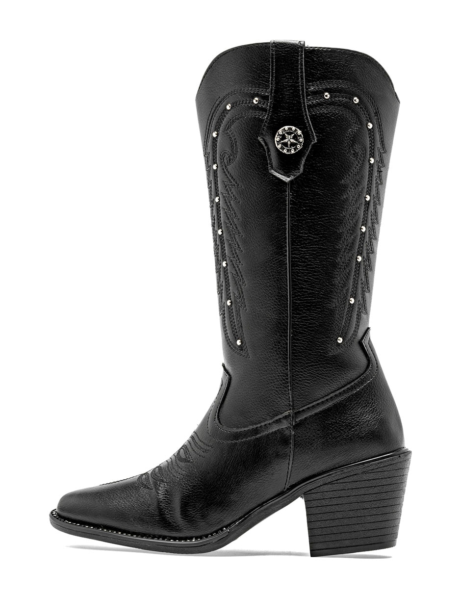 Bota cowboy Media pierna de Sintético para mujer Bota cowboy Media pierna de Sintético para mujer