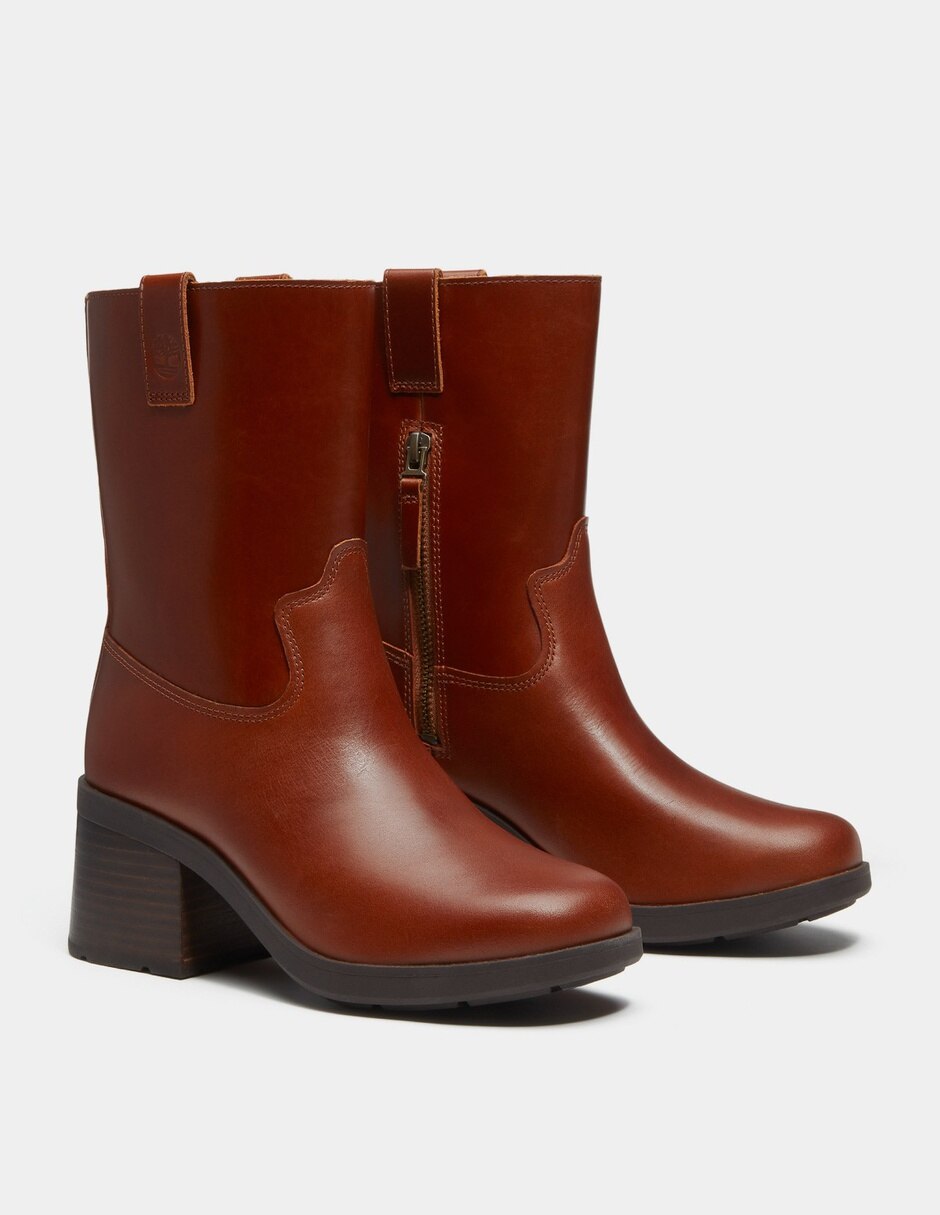 Bota Arriba del tobillo Botas Bellevaux con cierre lateral para Mujer Café TB0A2JNJEM6 de Piel para mujer 4