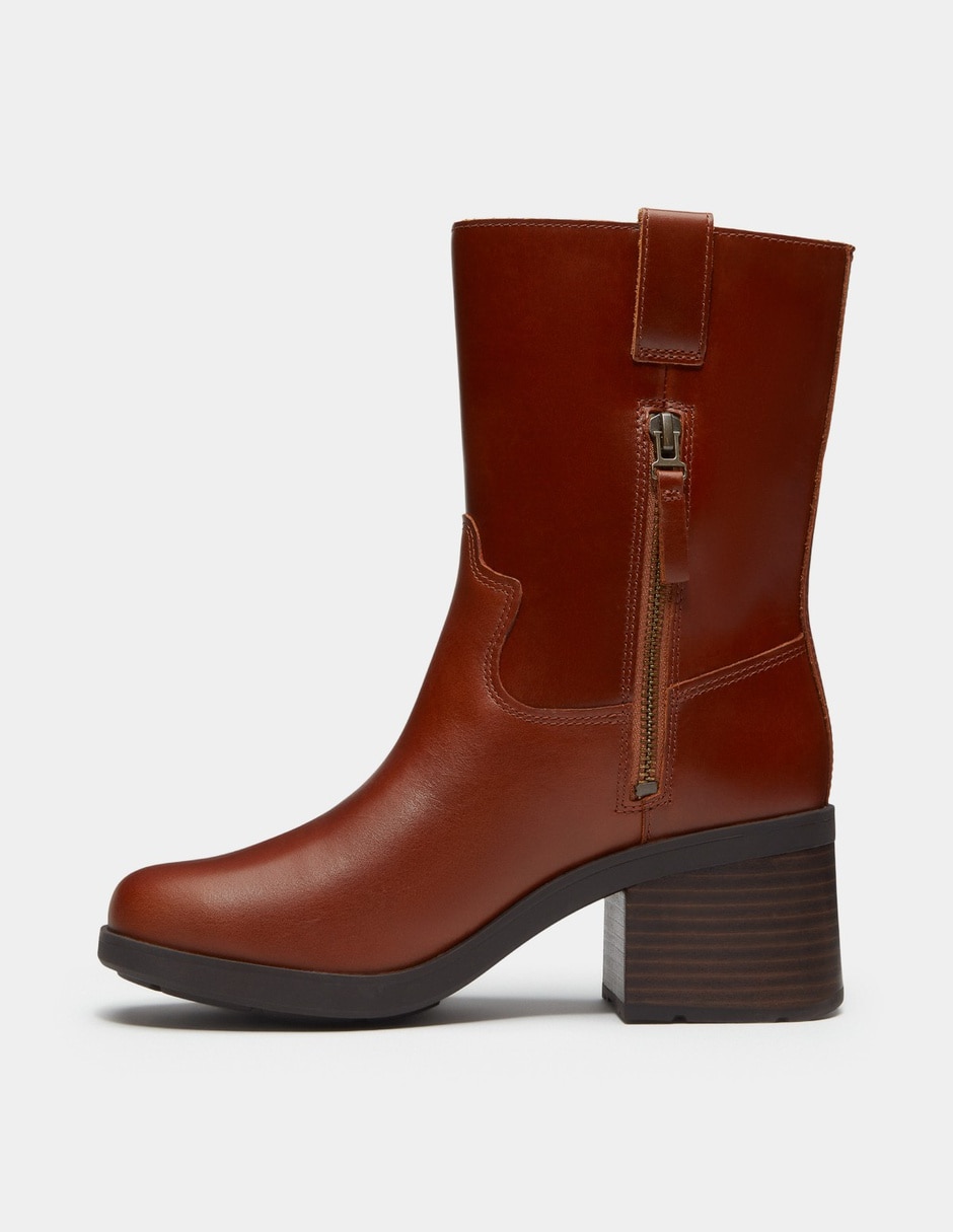 Bota Arriba del tobillo Botas Bellevaux con cierre lateral para Mujer Café TB0A2JNJEM6 de Piel para mujer 6
