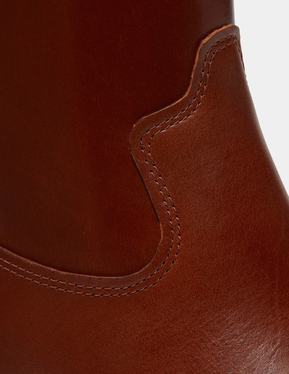 Bota Arriba del tobillo Botas Bellevaux con cierre lateral para Mujer Café TB0A2JNJEM6 de Piel para mujer 7