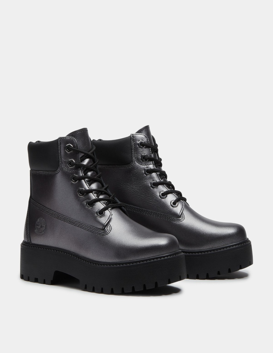 Bota Arriba del tobillo Botas impermeables de 6 pulgadas con plataforma Stone Street para Mujer Gris TB0A2H3CANO de Piel para mujer 4