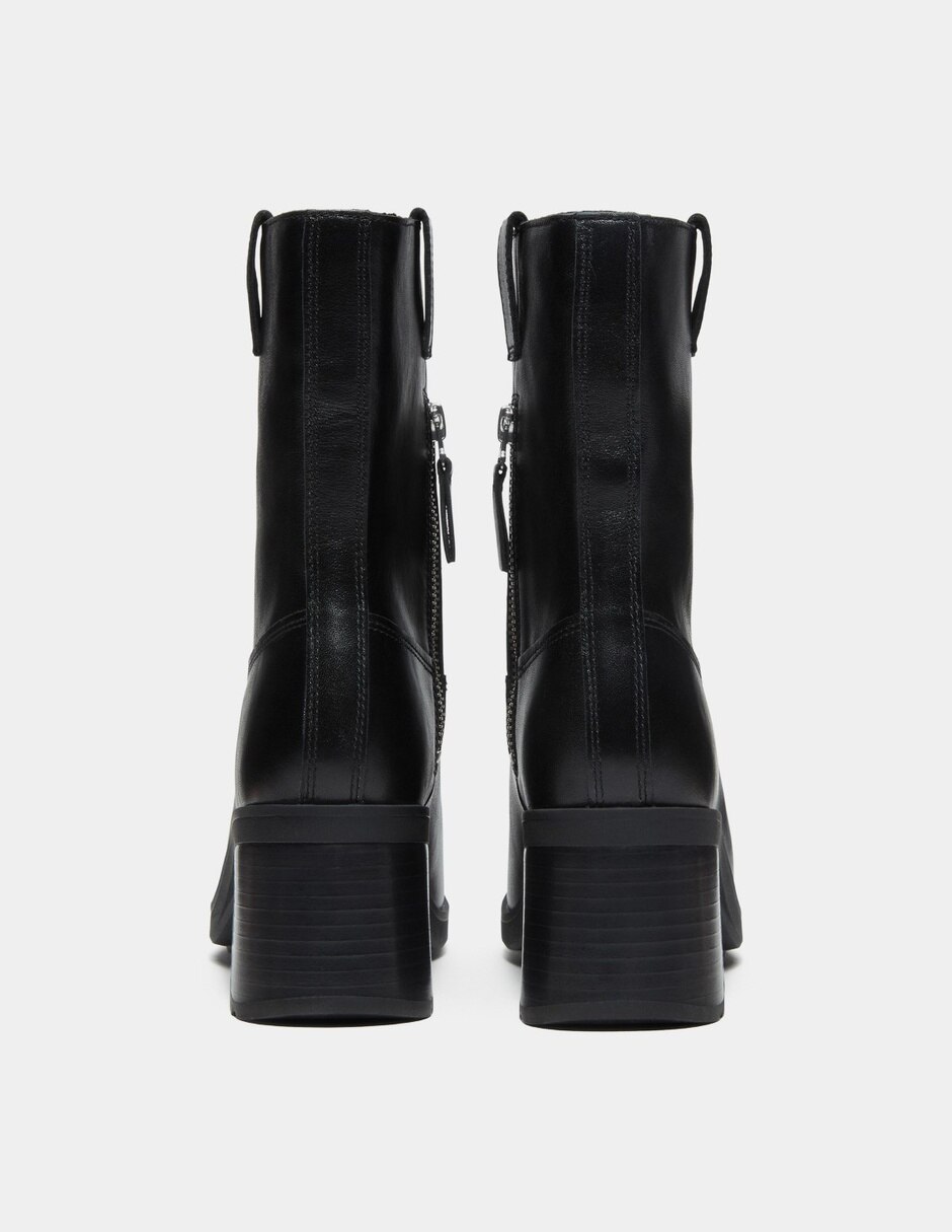 Bota Arriba del tobillo Botas Bellevaux con cierre lateral para Mujer Negro TB0A2JNJW02 de Piel para mujer 5