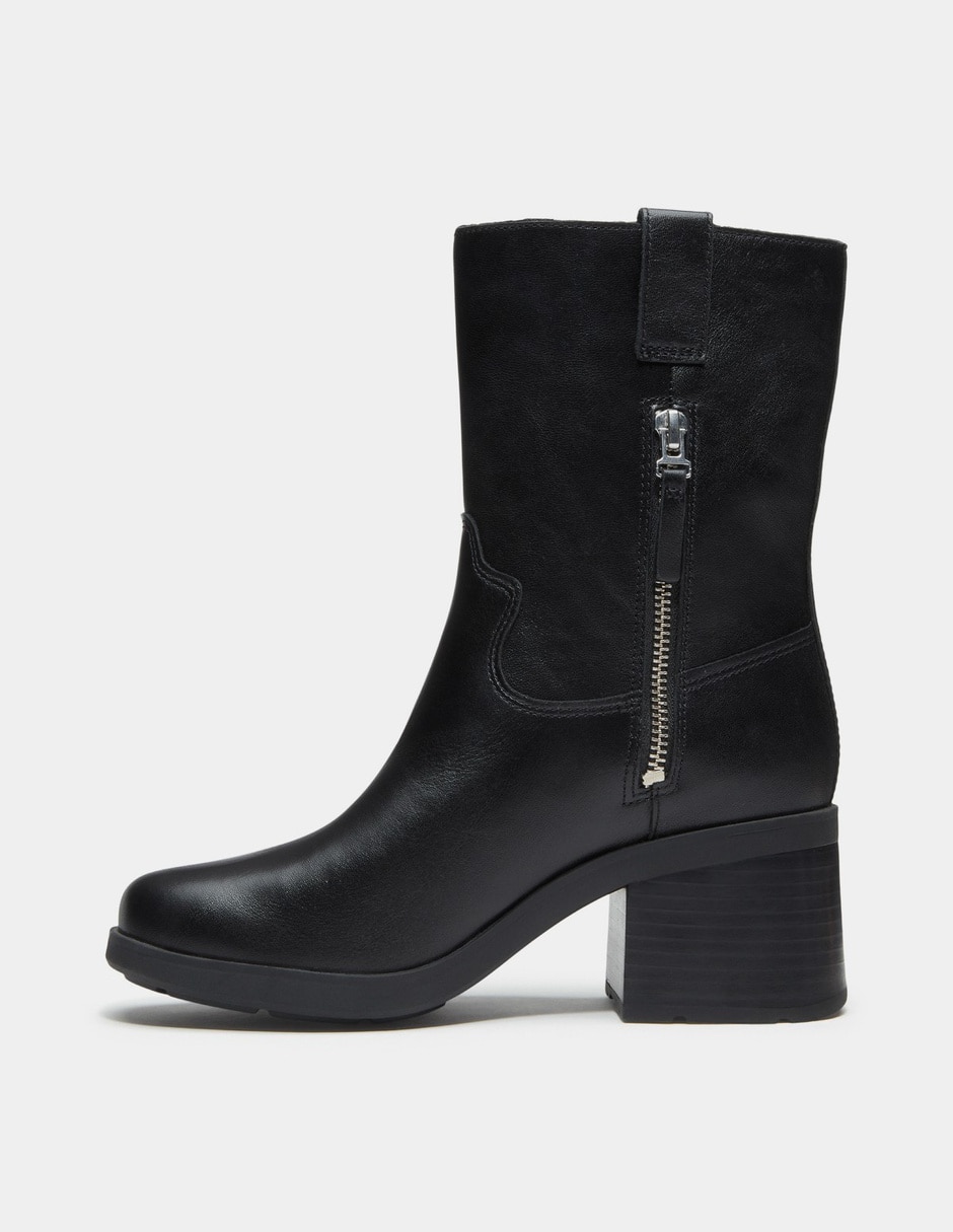 Bota Arriba del tobillo Botas Bellevaux con cierre lateral para Mujer Negro TB0A2JNJW02 de Piel para mujer 6