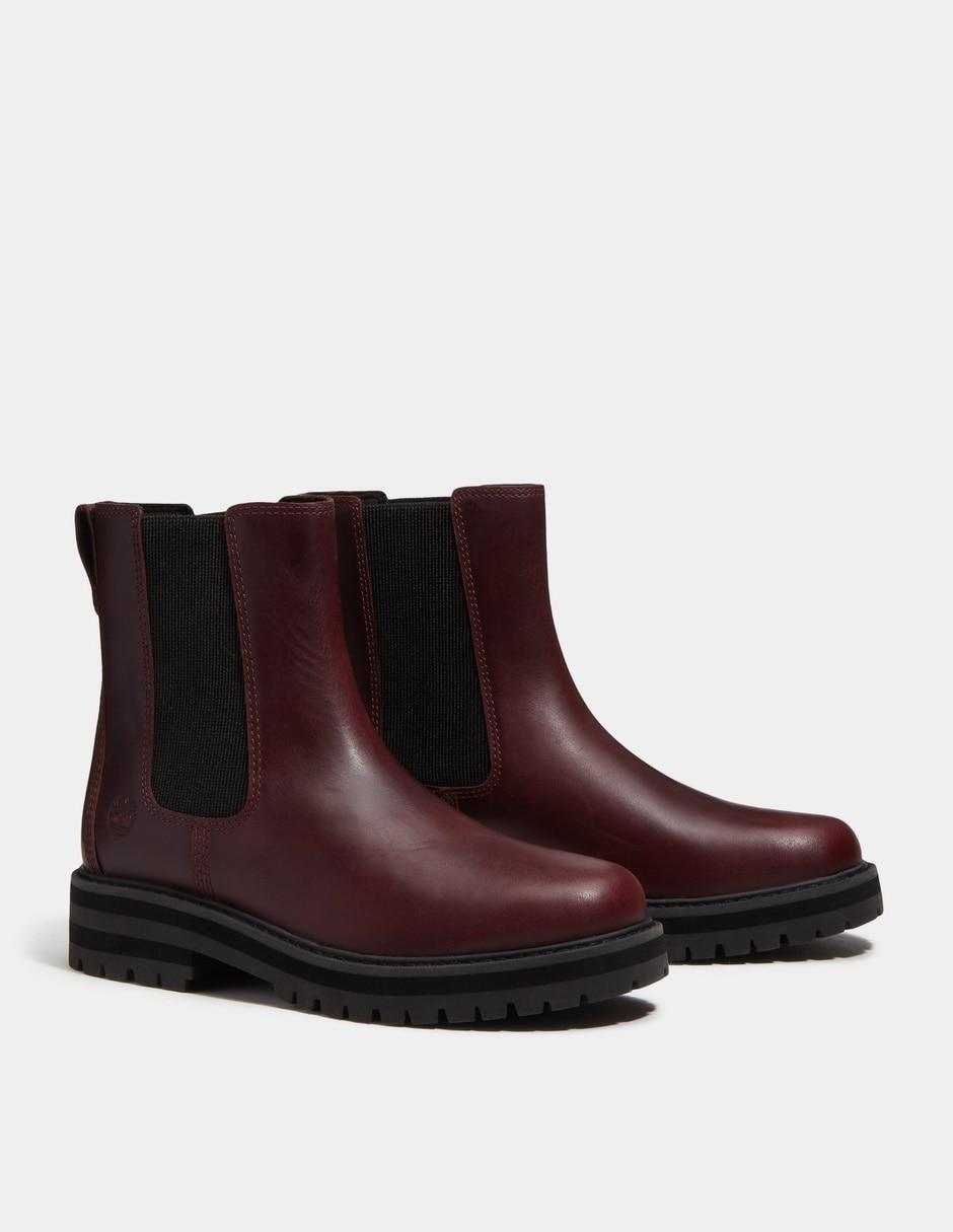 Bota Arriba del tobillo Bota Chelsea Britton Drive para Mujer Vino TB0A2KK2EIW de Piel para mujer 4