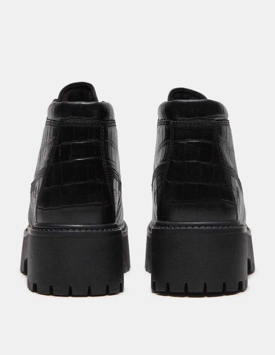 Bota Arriba del tobillo Bota con plataforma Stone Street para Mujer Negro TB0A43RRW02 de Cuero para mujer 5