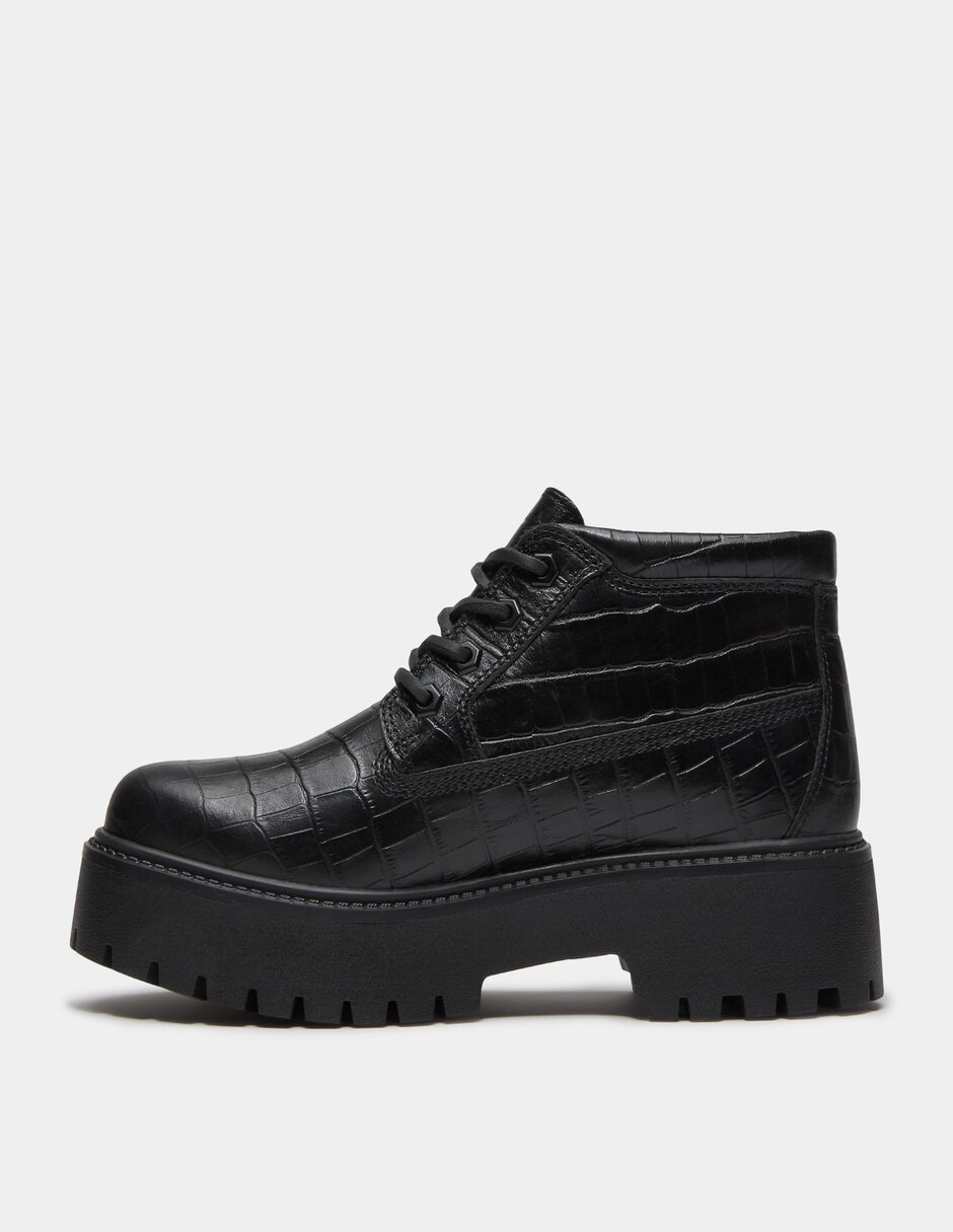Bota Arriba del tobillo Bota con plataforma Stone Street para Mujer Negro TB0A43RRW02 de Cuero para mujer 6
