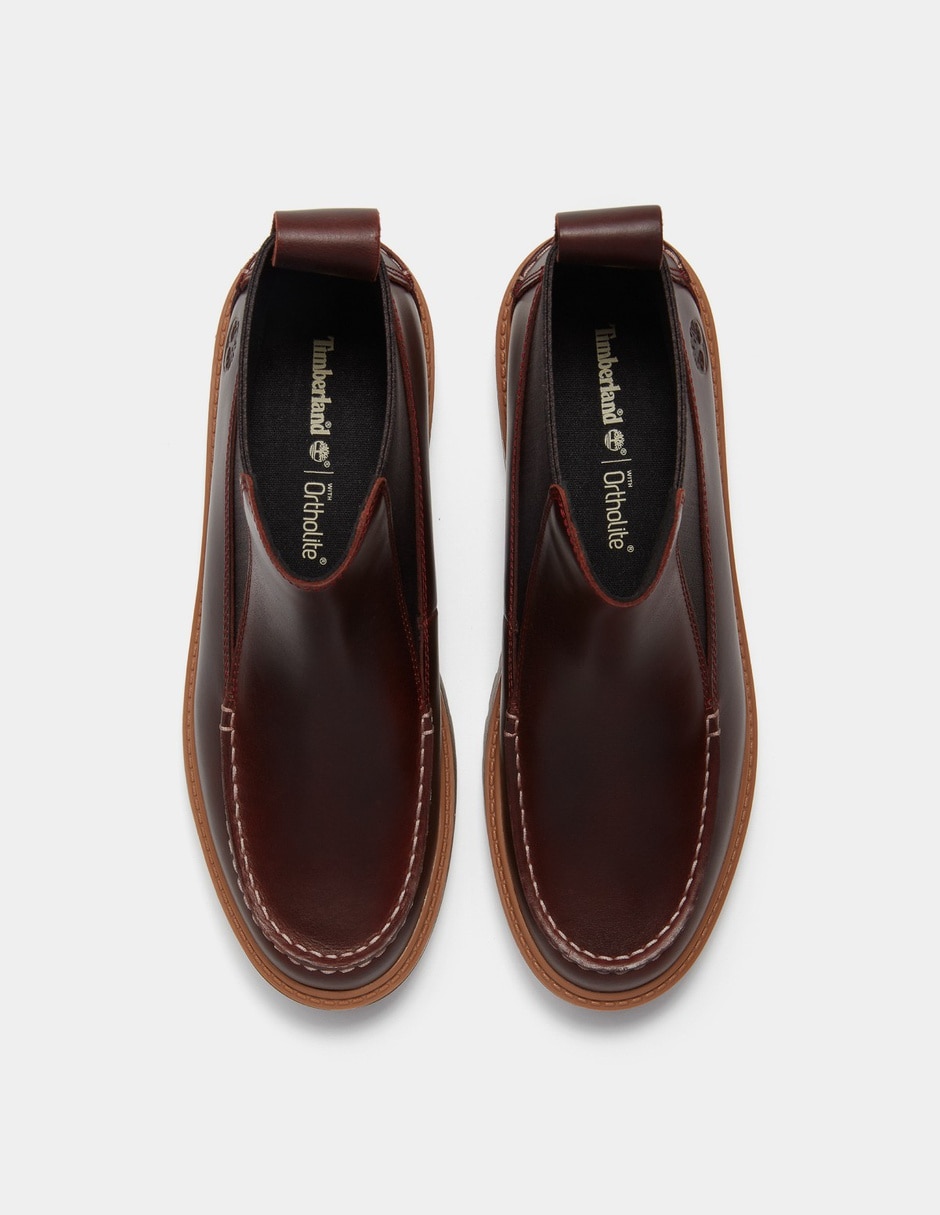 Bota Arriba del tobillo Botas Chelsea con plataforma Stone Street para Mujer Vino TB0A5TGPEIW de Piel para mujer 2