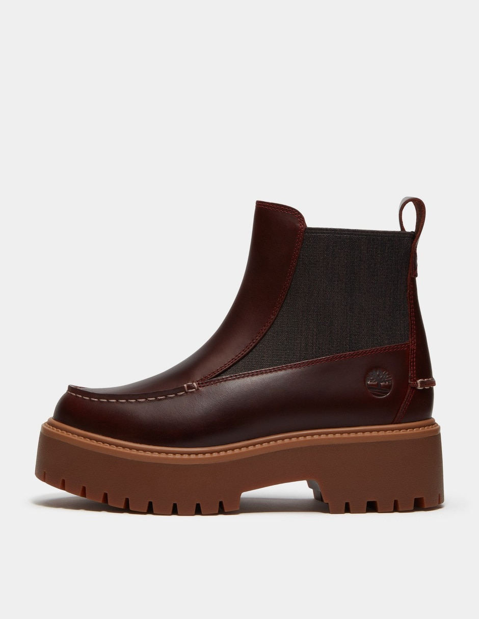 Bota Arriba del tobillo Botas Chelsea con plataforma Stone Street para Mujer Vino TB0A5TGPEIW de Piel para mujer 8