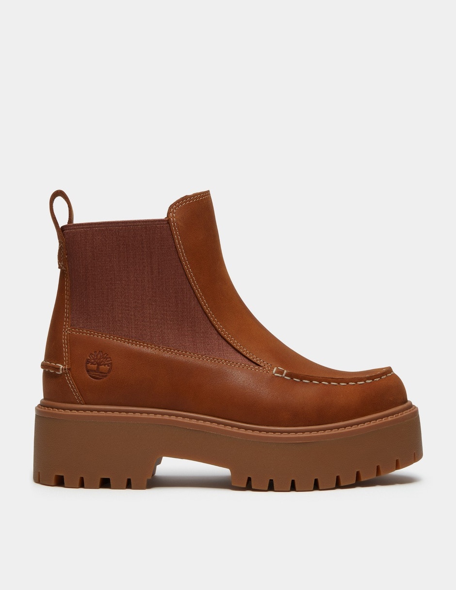 Bota arriba del tobillo chelsea stone street de piel para mujer Bota arriba del tobillo chelsea stone street de piel para mujer