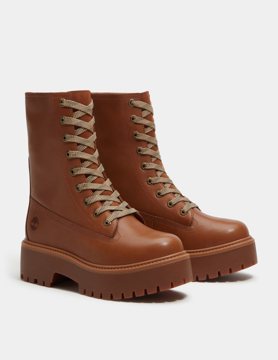 Bota Arriba del tobillo Botas con plataforma Stone Street Mid para Mujer Café TB0A5SAHEM6 de Piel para mujer 4