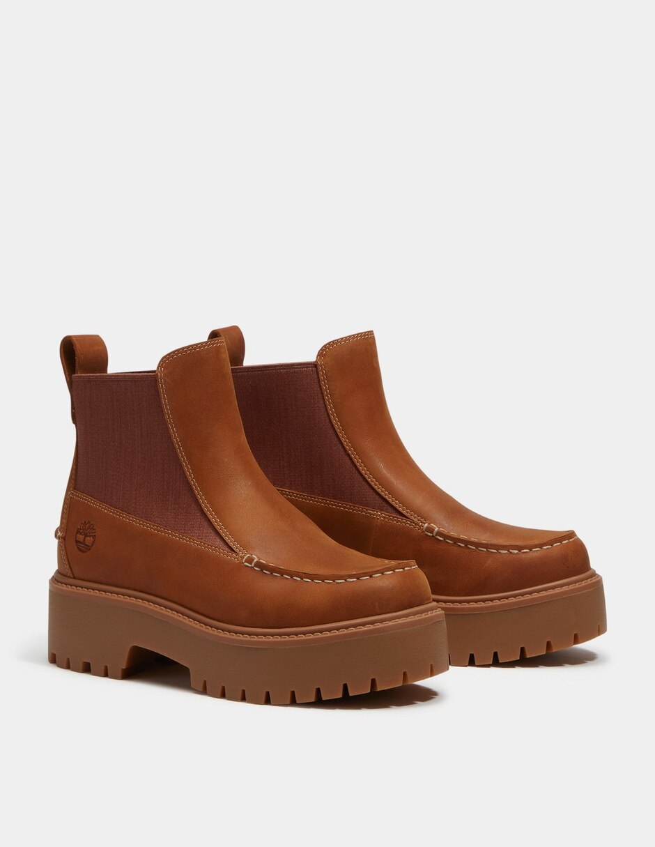 Bota Arriba del tobillo Botas Chelsea con plataforma Stone Street para Mujer Amarillo TB0A5TGPEN1 de Piel para mujer 4