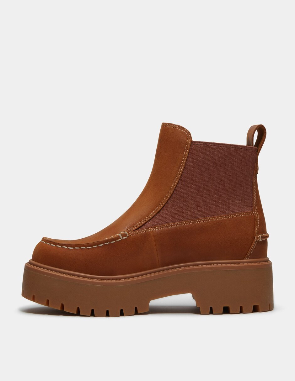 Bota Arriba del tobillo Botas Chelsea con plataforma Stone Street para Mujer Amarillo TB0A5TGPEN1 de Piel para mujer 6