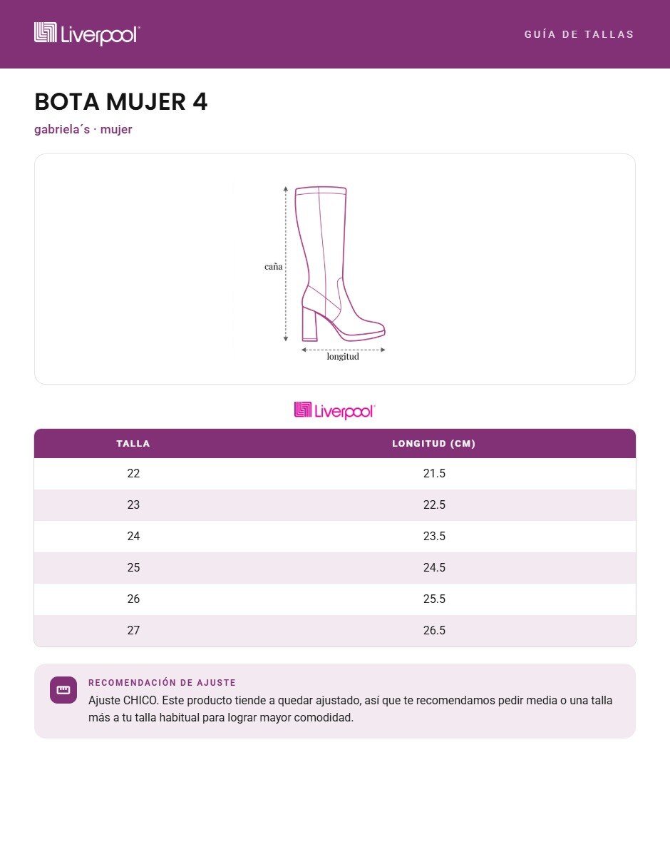 Bota Abajo de la rodilla 1807-320-A de Sintético para mujer 8