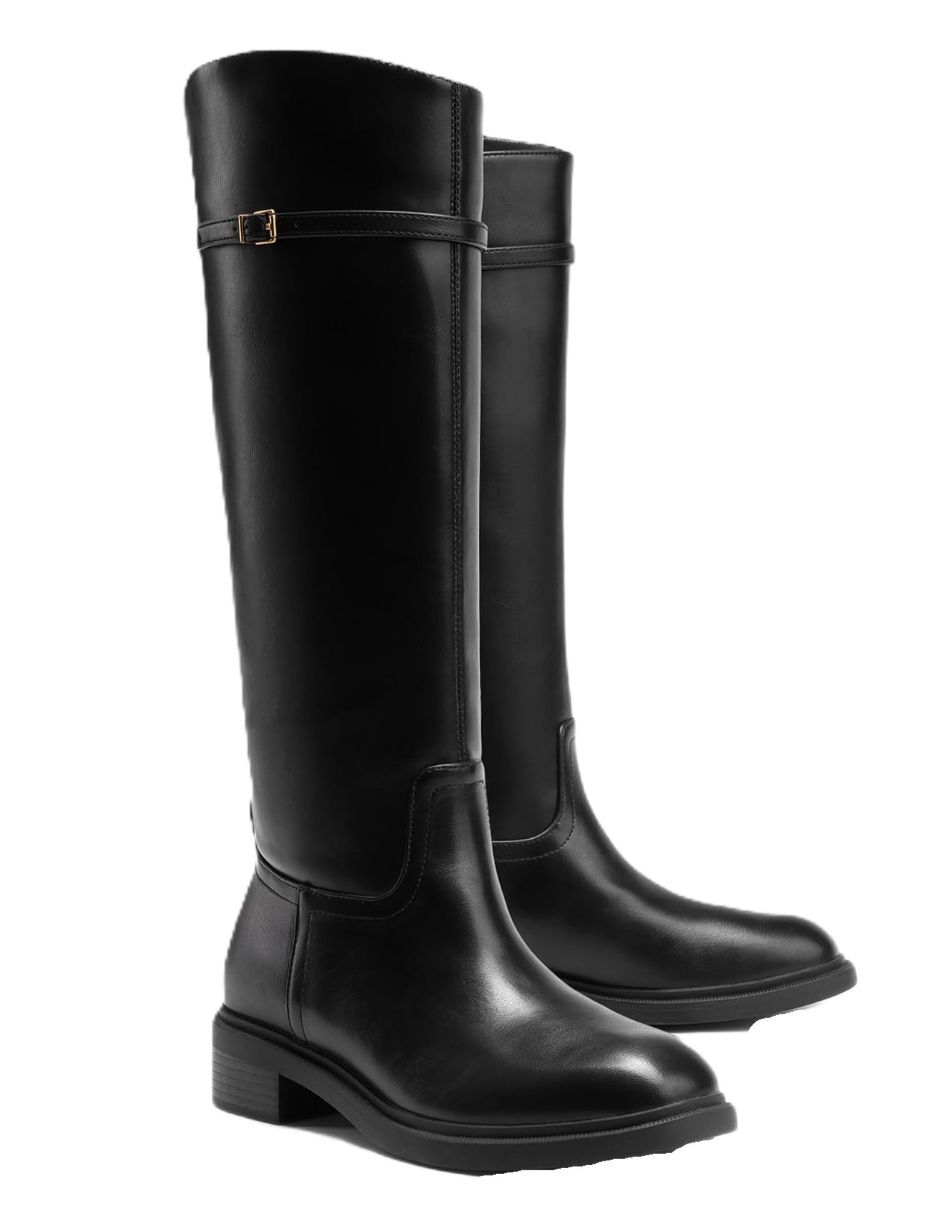 Bota Abajo de la rodilla de Charol sintético para mujer 3