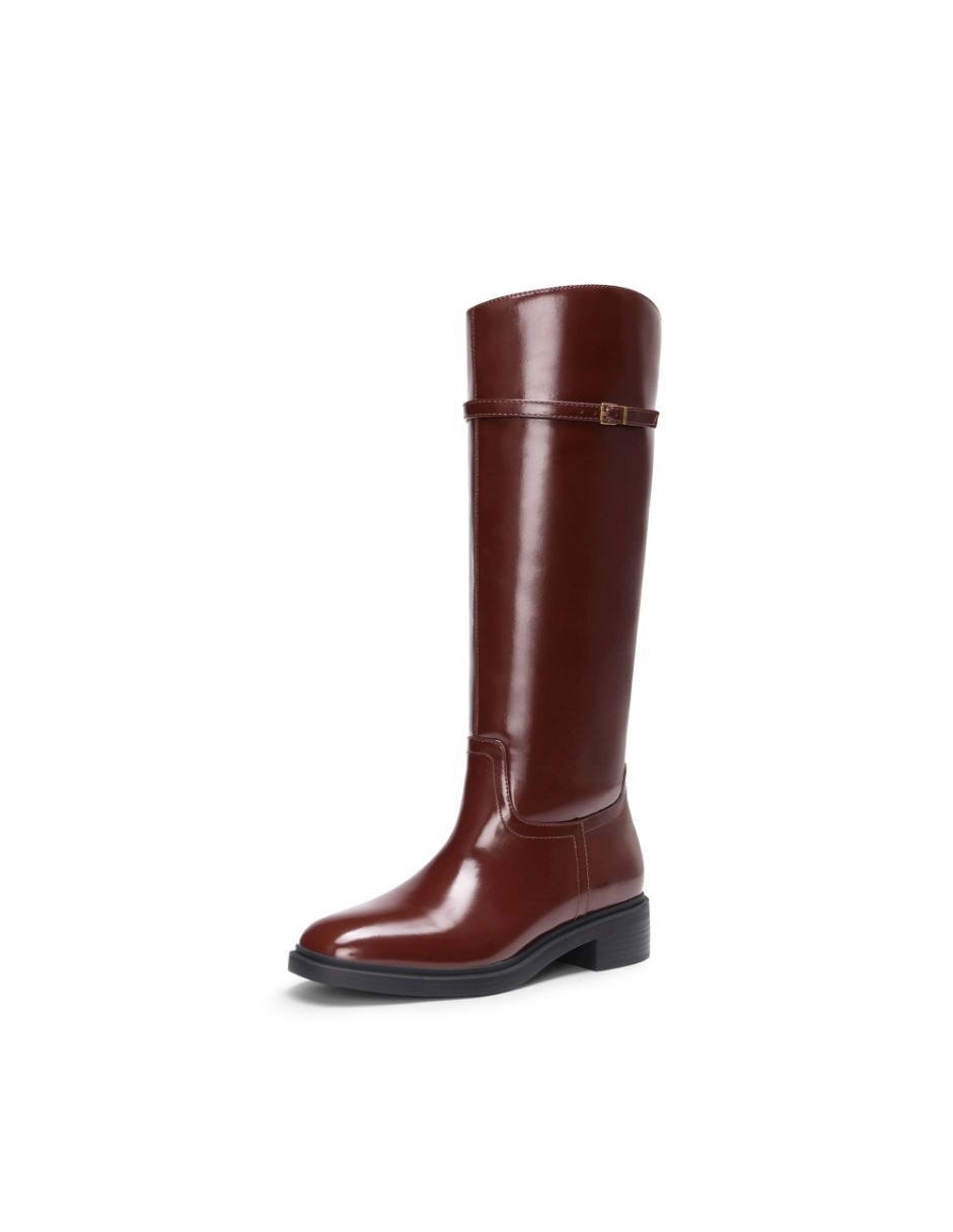 Bota Abajo de la rodilla de Charol sintético para mujer Bota Abajo de la rodilla de Charol sintético para mujer